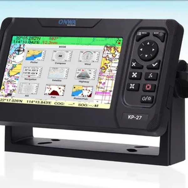 SBAS Marine Navigator com GPS Chart Plotter, Display Função, Navio Boat Support, ONWA KP-27, 7"