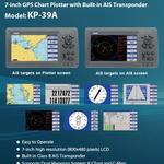 LCD GPS Chart Plotter com Antena e Built-in Classe B AIS Transponder Combo, ONWA KP-39A, 7 "Color, Marinha Navegador GPS