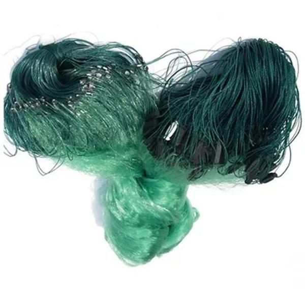 Rede de pesca dobrável de nylon com 3 camadas de comprimento de 1,5 m a 3m, comprimento 90m, 25mm-60mm, malha para peixes, verde