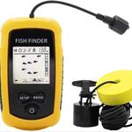 Alarme 100m portátil sonar localizadores de peixes 45 graus cobertura sonar eco sounder alarme transdutor lago mar pesca