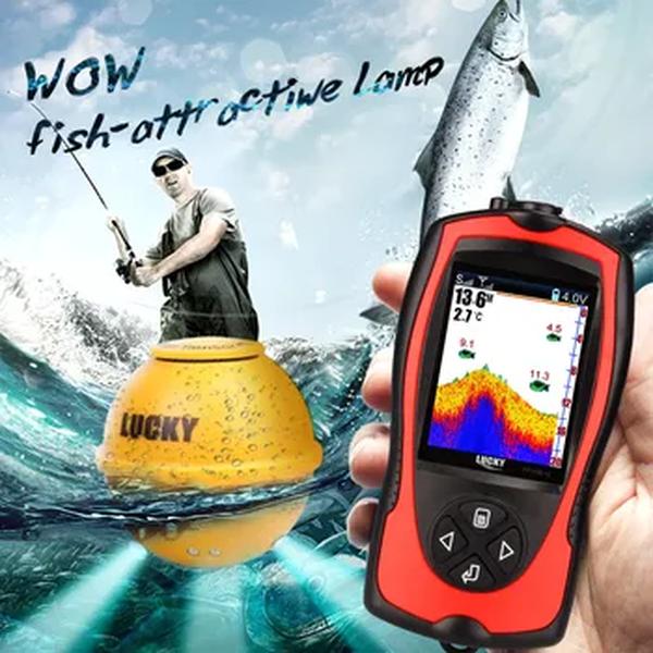 Dispositivo remoto sem fio para pesca, sonar recarregável com 45m de profundidade na água para pesca e lago