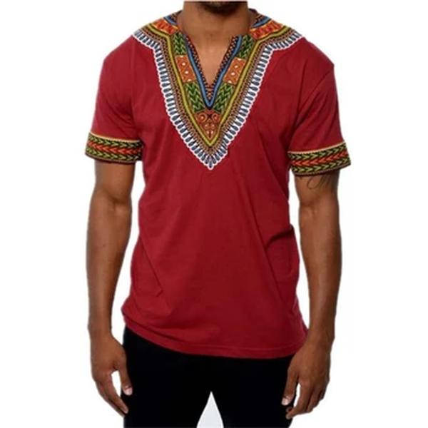 6 cores 2022 moda verão homens topo africano roupas áfrica dashiki vestido impressão rico bazin casual manga curta t camisa para mans