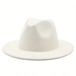 Boné Fedora monocromático clássico para homens e mulheres, chapéus de feltro vintage unissex, chapéus de jazz simples, estilo britânico