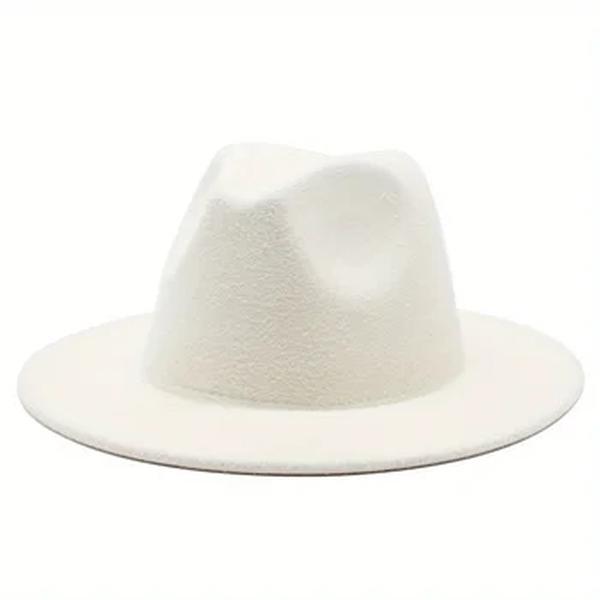 Boné Fedora monocromático clássico para homens e mulheres, chapéus de feltro vintage unissex, chapéus de jazz simples, estilo britânico