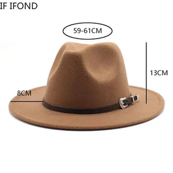 Chapéu Fedora Jazz de feltro estilo britânico, Chapéus Panamá Trilby para mulheres e homens, festa de casamento cavalheiro, 59 a 61cm