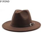 Chapéu Fedora Jazz de feltro estilo britânico, Chapéus Panamá Trilby para mulheres e homens, festa de casamento cavalheiro, 59 a 61cm