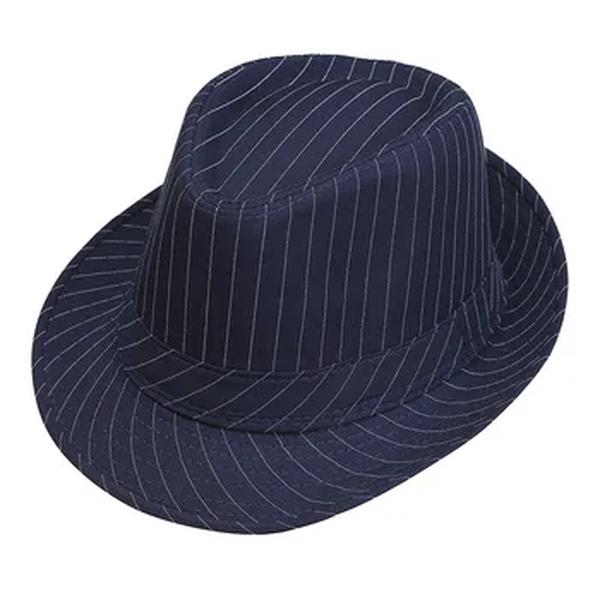 Chapéu casual coreano feminino, chapéu alto retrô britânico, chapéu de jazz listrado, chapéu de palco feminino, verão