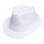 Chapéu casual coreano feminino, chapéu alto retrô britânico, chapéu de jazz listrado, chapéu de palco feminino, verão