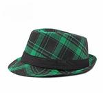 Chapéu alto quadriculado clássico e versátil feminino, fedoras de jazz retrô britânico masculino, primavera, verão