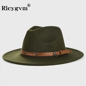 Chapéu de lã fedora para mulheres inverno outono moda igreja jazz chapéus viking britânico borda plana chapéu de feltro ao ar livre casual fedoras
