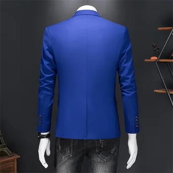 Blazer casual de negócios masculino, vestido de casamento noivo, tops de terno boutique, casaco monocromático, marca de alta qualidade, moda