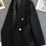 Casaco feminino elegante de terno esportivo, blazer casual, moda coreana, jaqueta de luxo, monocromática roupas femininas, primavera, outono