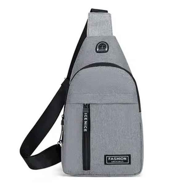 Peito Bag Moda Nova Cor Sólida Homens Peito Bag Outdoor Casual Moda Um Ombro Crossbody Bag