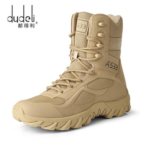 Novos Homens Marca de Alta Qualidade Botas De Couro Militar Força Especial Tático Desert Combat Botas dos homens Sapatos Ao Ar Livre Ankle Boots