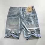 Jeans largos retos para homens, roupas vintage lavadas, de algodão macio, shorts soltos, novo, KK1072, verão e primavera 2022