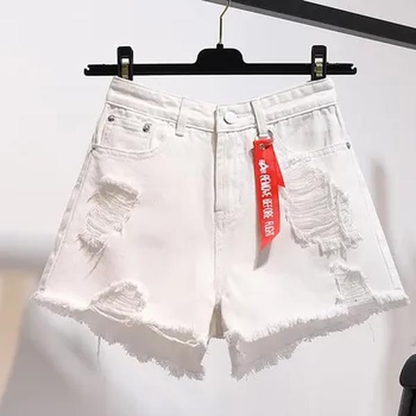Shorts jeans de cintura alta feminino, calça curta solta, jeans largo, combina tudo, sexy, estilo coreano, monocromático, moda verão