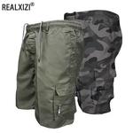 Shorts táticos militares masculinos, shorts casuais soltos, multi bolso, moletom de corrida ao ar livre, calça de caminhada, verão