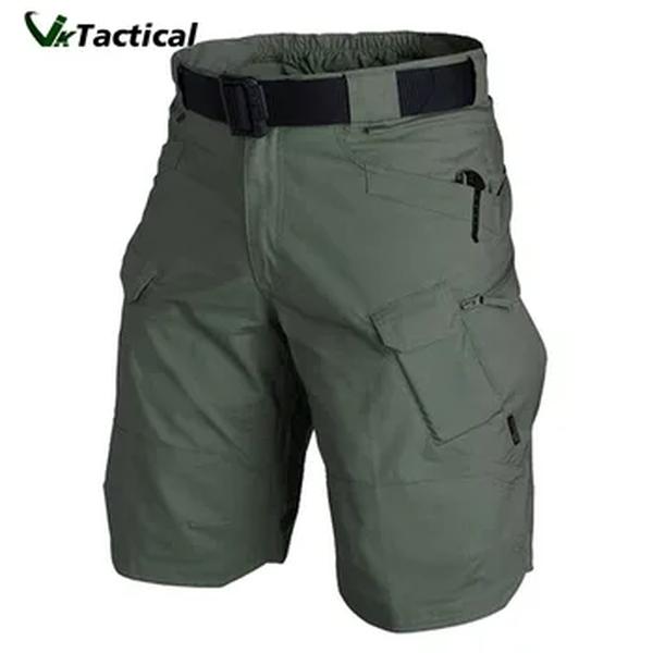Shorts táticos militares urbanos para homens, ao ar livre, impermeável, resistente ao desgaste, shorts carga, secagem rápida, multi bolso, calças de caminhada, plus size