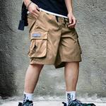 Tecidos duráveis e confortáveis para homens, shorts finos para o exterior, esportes casuais, bolsos grandes, viagem ao ar livre