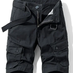 Shorts de algodão multi bolsos para homens, shorts soltos confortáveis táticos, calças de trabalho, roupas masculinas, shorts impermeáveis para trilha de caminhada