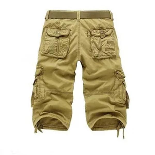 Novo verão shorts casuais dos homens em linha reta sólida esportes shorts homens joggers carga shorts moda algodão na altura do joelho moletom homem