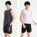 Shorts masculinos de corrida com deck rápido em dois deck, shorts esportivos ao ar livre, ginástica fitness, 2 em 1, verão novo, 2218