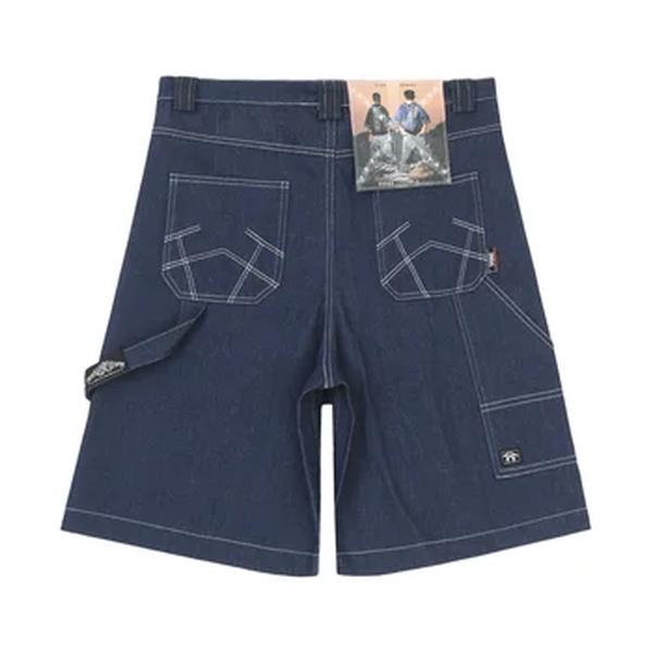 Perna larga masculina Baggy Denim Shorts, Jeans extragrandes, Verão, Y2K