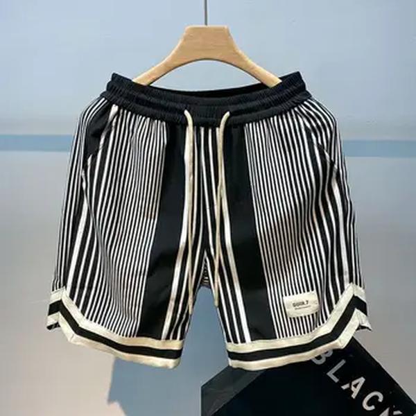 Calções gráficos masculinos com bolsos, calções de tabuleiro, calças listradas para casa, novo na calça, estilo coreano novo, ofertas quentes, Xl, novo, 2022