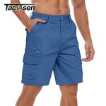 Tacvasen-Shorts masculinos multi bolsos, 100% algodão, ajuste solto, shorts de trabalho RRipstop, moda retrô casual safari ao ar livre