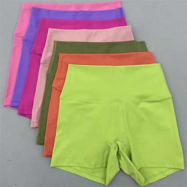 Short da ioga da cintura alta para mulheres, leggings dos esportes, apertado, macio, aptidão, corredor, ciclismo, gym