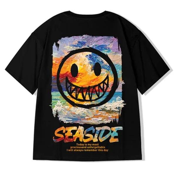 T-shirt engraçada masculina, streetwear de hip-hop, vintage gótico, camisetas de manga curta, tops grandes, moda casual, verão, 2023