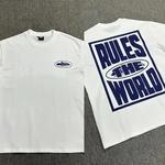 Camiseta gráfica de algodão de marca masculina e feminina, camisa de manga curta, rapper de hip hop, roupas extragrandes