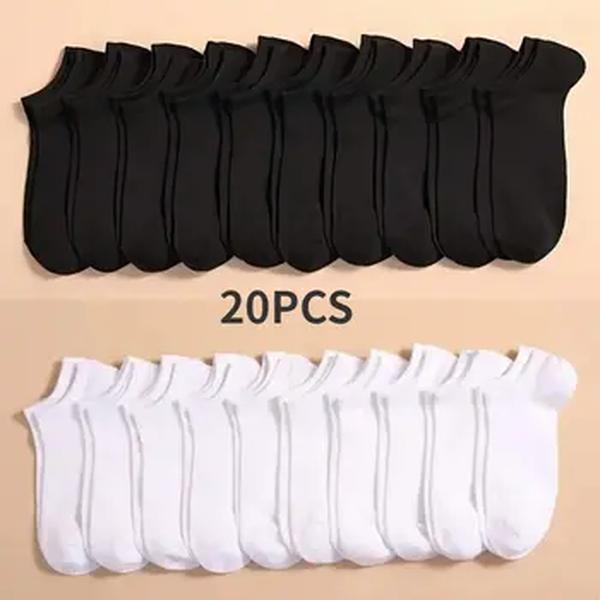 Meias de corte baixo unisex, 10 pares, unisex, respirável, anti-odor, absorção de suor, corte baixo, para homens e mulheres