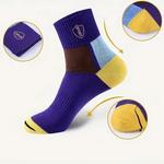 Homens e mulheres de cor formal bloco meias, confortável respirável macio quarto meias, meias de negócios, 5 pares