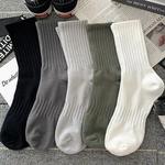 Meias curtas de esporte quente para homens, preto, branco, monocromático, masculino, legal, transporte da gota, outono, inverno, 5 pares, novo