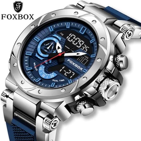 LIGE-Relógio de quartzo impermeável duplo masculino, relógios militares, relógios de pulso esportivos, marca superior, moda