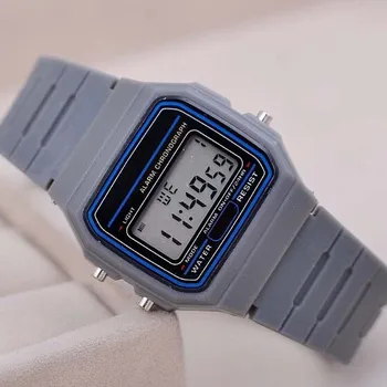 Relógios digitais LED masculinos, Relógios de pulso militares, Pulseira de silicone vintage, Relógio eletrônico, Moda esportiva