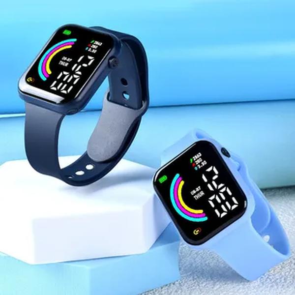 Relógio de pulso LED multicolorido masculino e feminino, relógios digitais, relógio eletrônico, esportes simples, moda casual, novo