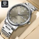 QINGXIYA-Relógio quartzo impermeável de aço inoxidável masculino, relógios de pulso luminosos, semana e data, marca top, moda luxo