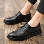 Cavalheiro moda casamento derby italiano brogue homem formal designer oxfords vestido de negócios sapatos de couro casuais para homens mocassins