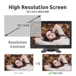 MJDOUD-Carro Monitor HDMI, Home Security System, Backup Camera Display, tela colorida LCD, VGA para TV, computador, PC, 10,1"
