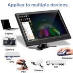 Podofo 10.1 "LCD Monitor HD Mini TV e Computador Speaker HDMI VGA Display Color Screen Car Backup Camera & Home Security System