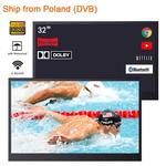 Souria 32 polegadas cor preta inteligente banheiro à prova d'água led tv para banheiro chuveiro android tv ip66 spa armazém na europa